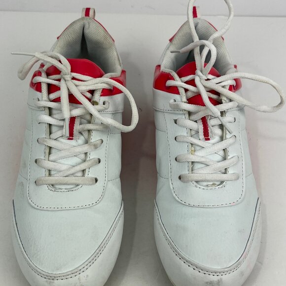 A.Co Sneakers Running Shoes Size 8 White Lace Up Round Toe Flat Heel - Picture 5 of 6